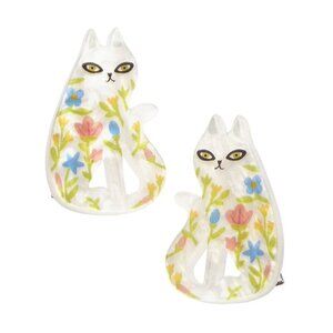 Feline Florescence Hair Clips Set of 2